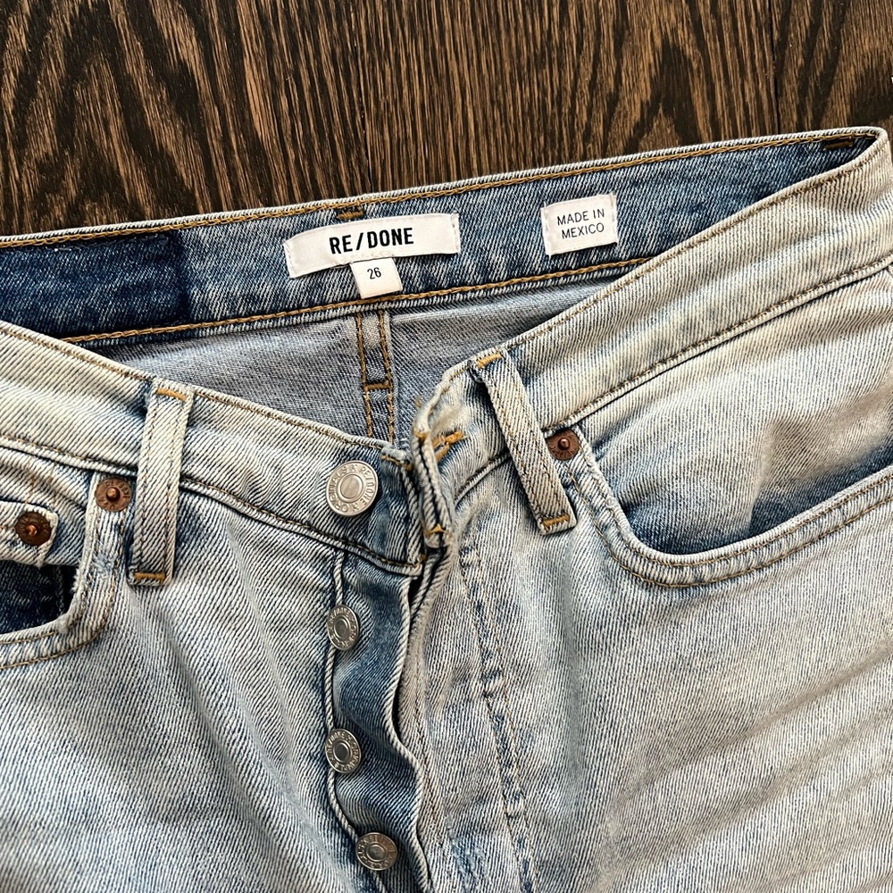 Re/Done Redone jeans size 26 bright blue high rised